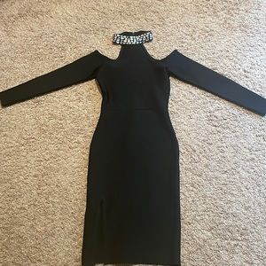 Black Bodycon Midi Dress Size Medium